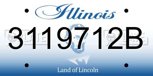 3119712B Illinois License Plate