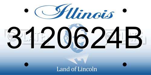 3120624B Illinois License Plate
