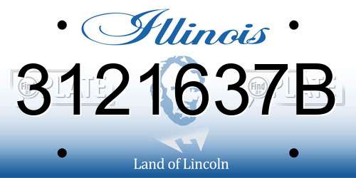 3121637B Illinois License Plate