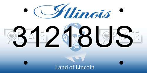 31218US Illinois License Plate