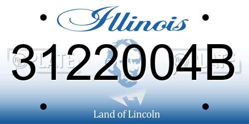 3122004B Illinois License Plate