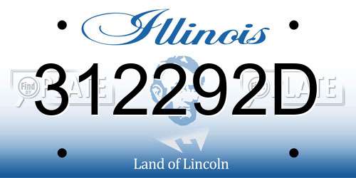312292D Illinois License Plate