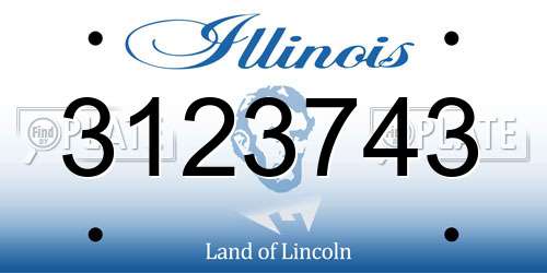 3123743 Illinois License Plate