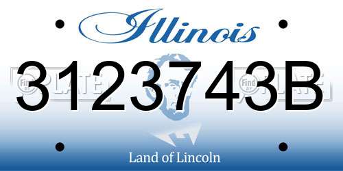 3123743B Illinois License Plate