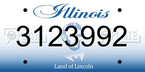 3123992 Illinois License Plate