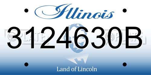 3124630B Illinois License Plate