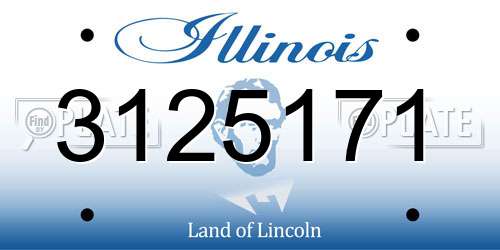 3125171 Illinois License Plate