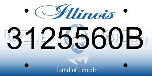 3125560B Illinois License Plate
