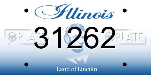31262 Illinois License Plate