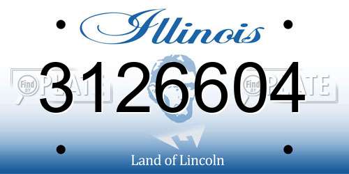 3126604 Illinois License Plate