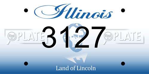 3127 Illinois License Plate