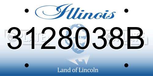 3128038B Illinois License Plate