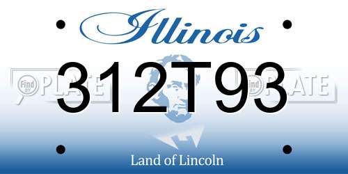 312T93 Illinois License Plate