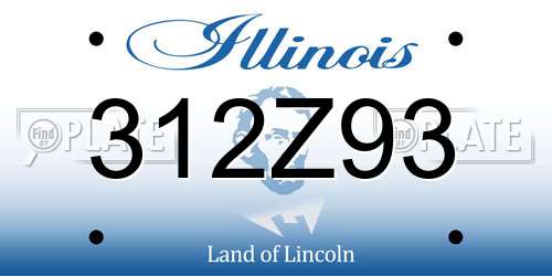 312Z93 Illinois License Plate