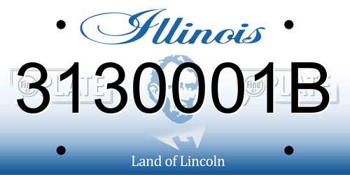 3130001B Illinois License Plate