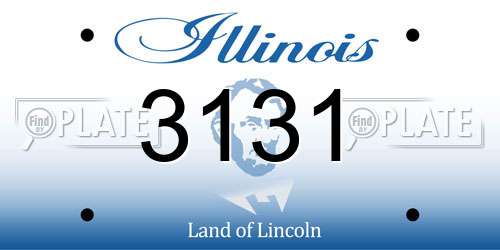 3131 Illinois License Plate