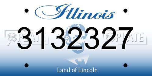 3132327 Illinois License Plate