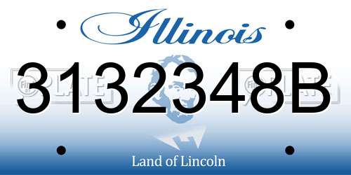 3132348B Illinois License Plate