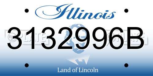 3132996B Illinois License Plate