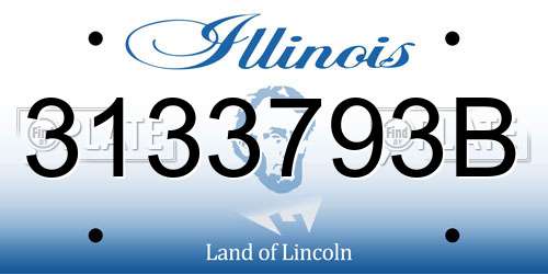 3133793B Illinois License Plate