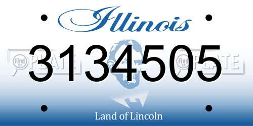 3134505 Illinois License Plate
