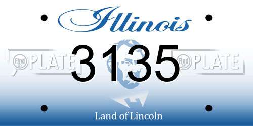 3135 Illinois License Plate