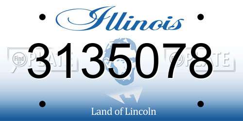 3135078 Illinois License Plate