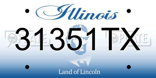 31351TX Illinois License Plate