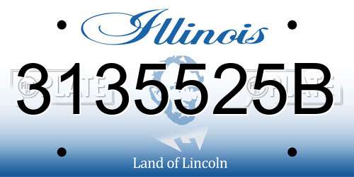 3135525B Illinois License Plate