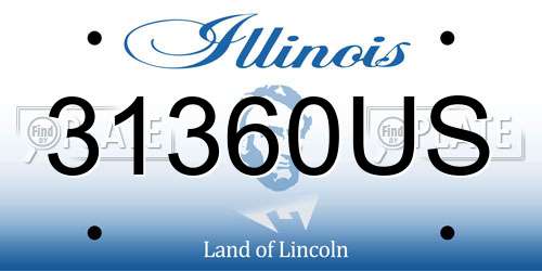 31360US Illinois License Plate