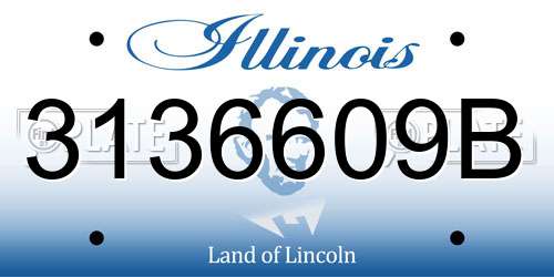 3136609B Illinois License Plate