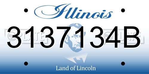 3137134B Illinois License Plate