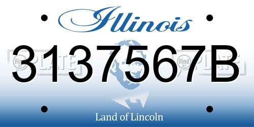 3137567B Illinois License Plate