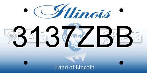3137ZBB Illinois License Plate