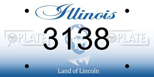 3138 Illinois License Plate