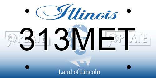 313MET Illinois License Plate