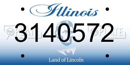 3140572 Illinois License Plate