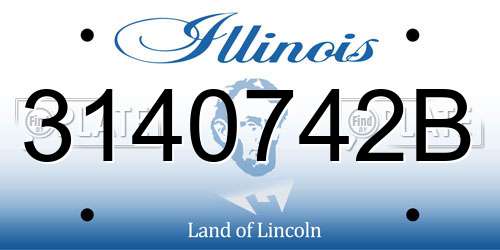 3140742B Illinois License Plate