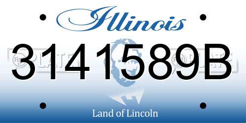 3141589B Illinois License Plate