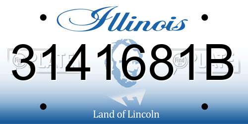 3141681B Illinois License Plate