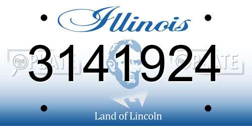 3141924 Illinois License Plate