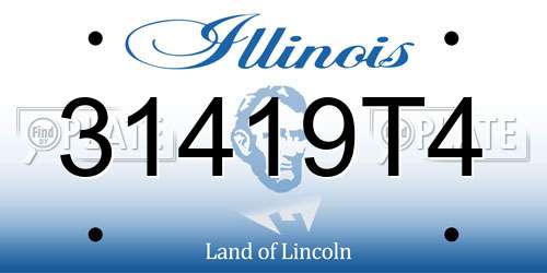31419T4 Illinois License Plate