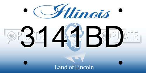 3141BD Illinois License Plate