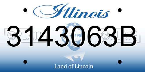 3143063B Illinois License Plate