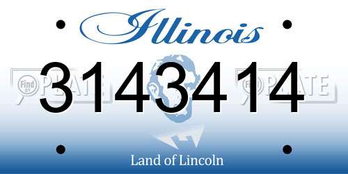 3143414 Illinois License Plate
