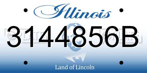 3144856B Illinois License Plate