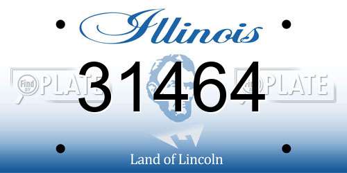 31464 Illinois License Plate