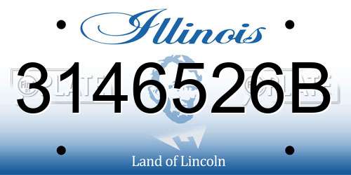 3146526B Illinois License Plate