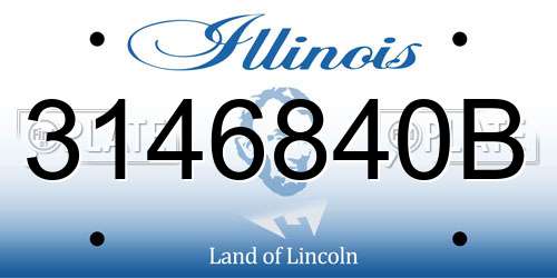 3146840B Illinois License Plate
