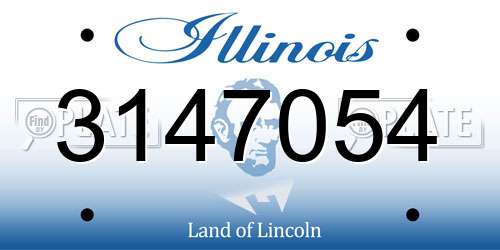 3147054 Illinois License Plate